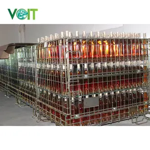 European Wine Cellar Transport Collapsible Welded Steel Cages For Wine Bottles