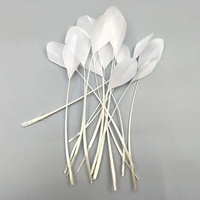Plumes de queue de canard teintées en gros, 6-8 pouces, soyeuses et lisses, qualité supérieure noire grade A, 100 pièces/sac, pour décorations et costumes