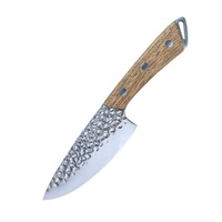 Couteau de chef japonais en acier martelé, 5 pouces, AUS8, avec fourreau en bois de rose