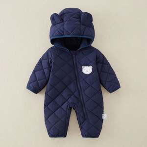 Infants Winter Ski Suit Newborn Jumpsuit High Quality Baby Bear <b>Hoodie</b> Solid Outerwear - Product Image 5