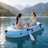 Bateau de pêche gonflable en PVC pour 2 personnes, embarcation légère et pliable pour une utilisation en mer et en haute mer