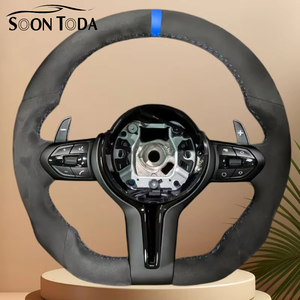 Volante de Coche Personalizado OEM con Costuras en M, Completamente en Gamuza Negra, para <span class=keywords><strong>BMW</strong></span> 2013 2012 2015 F90 328i <span class=keywords><strong>Xdrive</strong></span> 540i X3m F97 F10 535 - Product Image 1