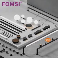 FOMSI Rail magnétique sans outil 4W 6W pour spots de grille DC24V 360° °   Lumière LED rotative pour usage commercial, éclairage spécial pour vestiaire