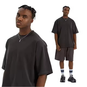 Camiseta Extra Grande para Hombre, Color Sólido, Algodón Suave, Ropa Casual de Calle - Product Image 1