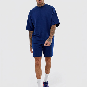 Conjunto de Camiseta y Pantalón Corto de Verano para Hombre, de Alta Calidad, Unisex, Informal, Transpirable, Cómodo, 100% Algodón, Personalizable, 180 GSM - Product Image 1