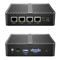 Mini PC Industrial Sin Ventilador J1900, 8GB DDR3, 128GB SSD, J5005/N2840/E3825, 4xi211 Ethernet, Servidor Industrial Integrado