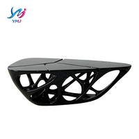 Table basse convertible en fibre de verre Unique Garden, design moderne et luxueux pour salon, hauteur réglable, conception écologique pour