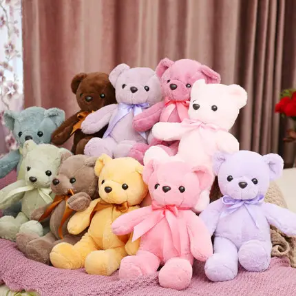 LOGO Teddy Bear Plush Toys Soft Stuffed Animal Valentine'S Day Christmas Gift Sleepy Good Night Teddy Bear Plush Toy Bear Doll