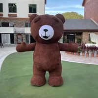 Efun-Mascotte d'ours gonflable de Ted, costume de mascotte de dessin animé d'ours gonflable pour adulte, costume de poupée, couvre-chef en peluche à vendre, 1 quantité minimale de commande