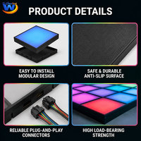 Équipement de jeu populaire 'Le sol est du lave' avec LED activables pour centre de jeux, sol interactif de jeu 'Hopscotch' et grille de danse interactive