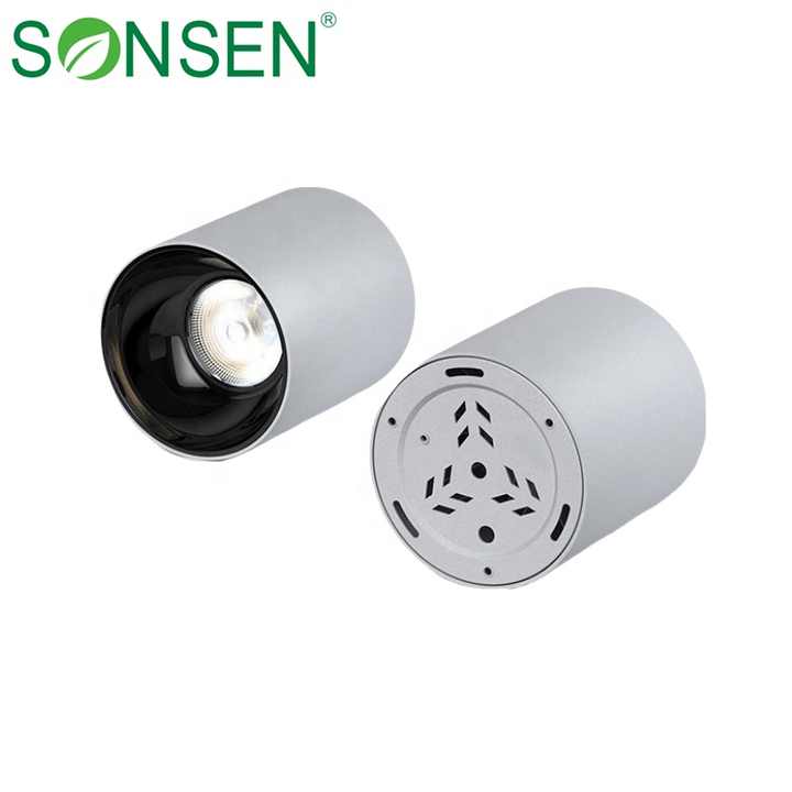 7W 10W 15W 20W 25W 30W ip65 방수 알루미늄 cob led downlight 표면 장착 디밍이 가능한 ip65 상업용 LED 다운 라이트