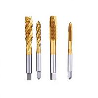 Tarauds de machine robustes en titane, à pointe spirale et cannelures droites M3 M4 M5 M6 M8 M10 M12