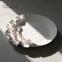 Assiette à fruits en céramique Omaysn, assiettes en forme de fruits en céramique, assiettes à fruits en porcelaine, assiettes contemporaines pour table à manger organique