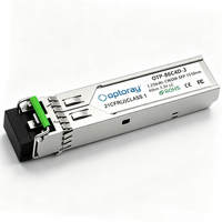 Optoray Modul Ganda QSFP 1.25G Berkualitas Tinggi 1510nm 40km CWDM SM LC Transceiver Optik Serat untuk Kabel Patch Jaringan FTTX