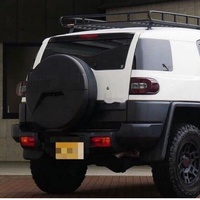 Accessoires 4x4, housse de roue de secours en plastique OEM avec logo, couleur noire pour TOYOTA FJ CRUISER