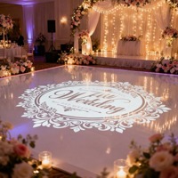 Plancher de danse en vinyle auto-adhésif brillant amovible, impression numérique personnalisée, couleurs personnalisées, 10*10, 12*12, 14*14, 16*16, 21*21 pieds, pour mariage