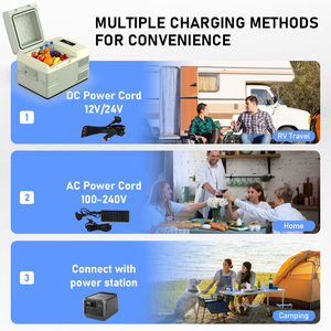 Mini Refrigerador Portátil con Compresor para el Hogar, Viajes por Carretera y Campamento, Refrigerador Portátil de 12V 220V 60W, Refrigerador para Automóvil con Compresor - Product Image 3