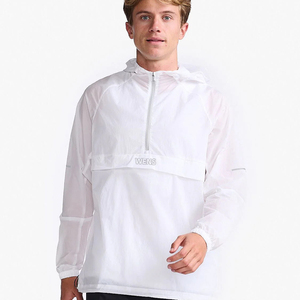 Anorak <span class=keywords><strong>de</strong></span> <span class=keywords><strong>randonnée</strong></span> et <span class=keywords><strong>de</strong></span> course léger pour hommes, coupe-vent <span class=keywords><strong>de</strong></span> pluie zippé et respirant avec col montant, fabricant <span class=keywords><strong>de</strong></span> vêtements - Product Image 4