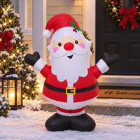 Père Noël gonflable de 6 pieds avec lumières LED pour décoration de jardin intérieur/extérieur, taille personnalisée