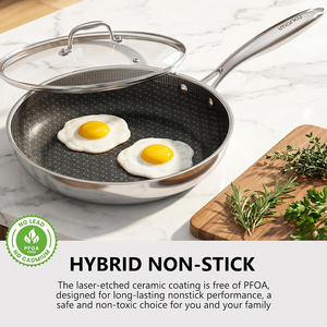 High Quality Non-stick Coating Stainless Steel Handles Fry <b>Pans</b> 6-Piece Triply Stainless Steel Frying <b>Pan</b> Set - Product Image 4