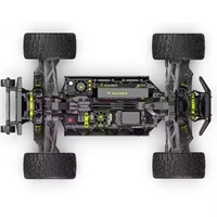 Rlaarlo RZ001G-A, Vehículo Todoterreno RC Profesional a Escala 1:10, Sin Escobillas, 4 Canales, 2.4Ghz, RTR Listo para Usar, Amortiguadores de Aluminio Centrales