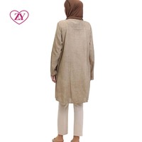 Atasan tunik Muslim elegan terlaris untuk wanita gaun Abaya Islam dengan Hijab pakaian dapat disesuaikan gaun pensil mode sederhana