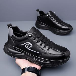 Zapatillas Blancas para Hombre, Ligeras, Deportivas, Casuales, con Cordones, Tacón Bajo, Suela de Goma, Zapatos para Caminar - Product Image 4