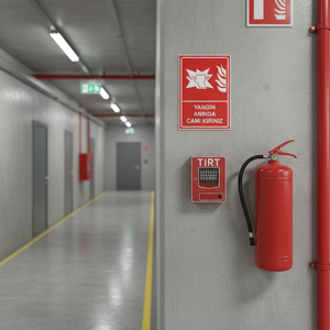 Señal de Advertencia de Tráfico Reflectante de Seguridad Vial: Romper el Cristal en Caso de Incendio, Hecha de Acero y Plástico - Product Image 3