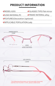 Échantillon gratuit Carré En Métal De Style de Mode Plein Cadre Femmes Lunettes Optiques - Product Image 2