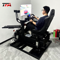 Chaise de jeu 6 axes Sports & Entertainment Dynamic SIM Racing Simulator Cockpit VR Ready Pédales réglables Cadre en aluminium