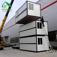 Maison conteneur pliable en acier métallique préfabriquée moderne à assemblage rapide et économique, couleur personnalisée pour bureau/habitation