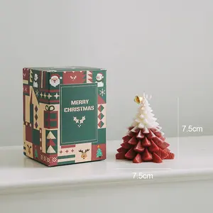 Großhandel benutzer definierte Weihnachts dekoration Weihnachts baumform Soja Wachs Duft kerze Duft Aroma therapie Kerzen