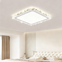 Plafonnier LED carré encastré réglable de style crème en acrylique sur base en fer de haute qualité pour salon, chambre à coucher, bureau