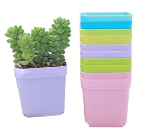 Forniture da giardino vasi per piantine di piante in plastica nera vaso per piante quadrato vaso per fiori da vivaio vasi da fiori