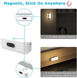 Đèn Cảm Biến Chuyển Động Đèn Led Không Dây Tùy Chỉnh Đèn Mô-đun Cảm Biến Gia Đình Cảm Ứng Từ Tính Cảm Ứng Chuyển Động Không Dây Cho Tủ Quần Áo - Product Image 5