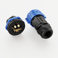 Connecteur d'alimentation et de signal M25 2+20 broches 22 conducteurs 20A 5A 300V 60V IP67, ensemble mâle-femelle avec câble 12AWG 24AWG