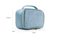 Élégante Trousse de Maquillage en Velours Grande Capacité, Boîte de Toilette Multifonctionnelle pour Voyage, Logo Personnalisé Professionnel, Fabrication OEM ODM