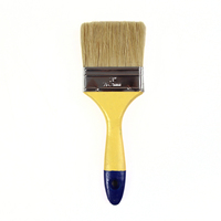 Pinceau de peinture en fibres synthétiques pour bricolage et usage industriel, vente en gros d'usine, manche en bois peint de 3 pouces, personnalisation OEM disponible