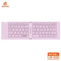 Clavier pliable Jeqang JB-828 BT, conception à double pliage avec charge Type C, longue durée de vie de la batterie pour tablettes et ordinateurs portables, nouveau produit