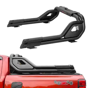 Factory Universal Customizable Black BULL BAR TONNEAU COVER Bed rail for 4x4 parts pickup accessories