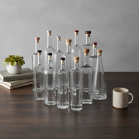 Botol Kaca Mini Berkualitas Tinggi untuk Vodka Whiskey Minuman Keras Parfum Aromaterapi dengan Sumbat Gabus 200ml 300ml 500ml 700ml
