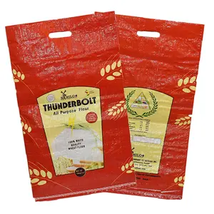 Bas prix 50kg sacs de riz thaïlandais, toute impression disponible blanc pp tissé riz ba, traité AUX UV sac d'emballage de riz 25kg de riz en thaïlande