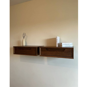 Cajón <span class=keywords><strong>de</strong></span> alta calidad con mesita <span class=keywords><strong>de</strong></span> <span class=keywords><strong>noche</strong></span> Juego <span class=keywords><strong>de</strong></span> 2 Mesita <span class=keywords><strong>de</strong></span> <span class=keywords><strong>noche</strong></span> rústica única montada en la <span class=keywords><strong>pared</strong></span> flotante - Product Image 6