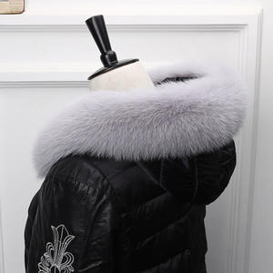 MWFur, cuello de piel de zorro de gran tamaño, adorno para capucha, adorno de pelo de zorro hecho a medida para chaqueta, Cuello de piel de moda - Product Image 3