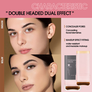 Base de Maquillaje en Barra Resistente al Agua y al Sudor, Cobertura Total Natural, Corrector con Brocha - Product Image 6