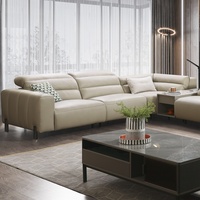 Meubles Foshan canapé sectionnel en cuir inclinable canapé de salon inclinable en L forme moderne luxe canapé inclinable électrique ensemble