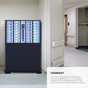 Estación de Carga Rápida para Teléfonos Móviles Y2 Power GIA de 32 Compartimentos, Multi-idioma, <span class=keywords><strong>con</strong></span> Soporte de Pie Completo, Puede Montarse en la Pared - Product Image 4