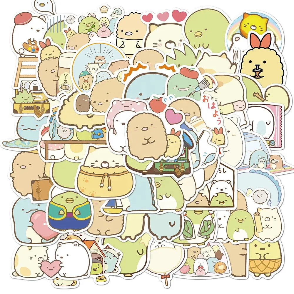 50 adet Kawaii San x Sumikko karikatür Sticker çocuk için DIY ev dekoru kılıf kapı dizüstü bagaj araba bisiklet çıkartmalar