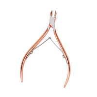 3 Pcs/set Pince à ongles double extrémité de haute qualité et poussoir de salon Coupe-ongles pour bébé en acier inoxydable Manucure en or rose