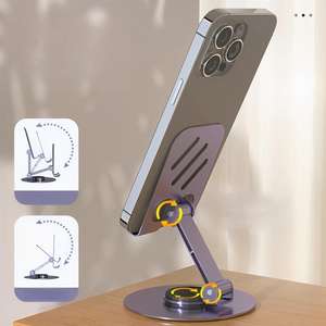 Nouveau support de téléphone en alliage d'aluminium étanche, rotatif à 360°, réglable en hauteur, pour <span class=keywords><strong>lit</strong></span>/tablette - Product Image 2